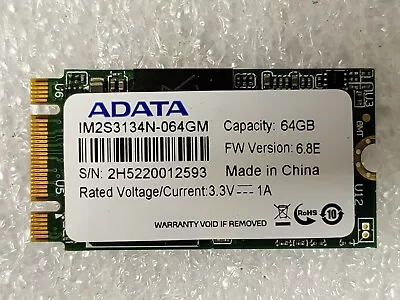 £18 • Buy ADATA Industrial SSD 64GB M.2  SATA3 Drive. IM2S3134N-064GM