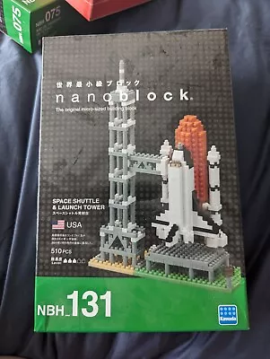 NanoBlock Space Shuttle & Launch Tower Micro Size Building Block NBH 131 • £3