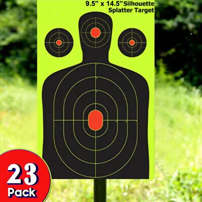 23 Pack LARGE 9.5  X14.5  Reactive Splatter Gun Rifle Pistol Shooting Targets US • $12.99