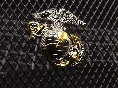 Lapel Pin NEW USMC Marines Emblem B2 Right Collar T/T Gold Silver Color 1  • $8.95