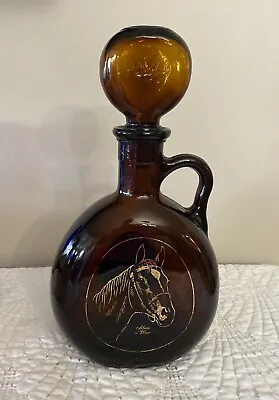 Vintage Decanter  Man O' War  Old Fitzgerald Collection Dark Amber Glass 10.5”H • $22