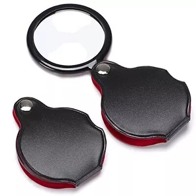 10X Small Magnifying Glass TEOYALL 2 PCS Mini Pocket Magnifier Folding Magni... • $8.79