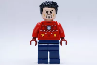 NEW LEGO® Marvel Tony Stark Minifigure - Christmas Sweater 76196 • $4.99