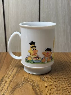 Vintage Sesame Street Plastic Cup Mug - Muppets Bert Ernie Big Bird Cookie Mon • $9.99