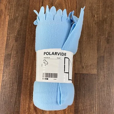 $13 • Buy Ikea Polarvide Fleece Throw Soft Light Blue 67  X 51  New