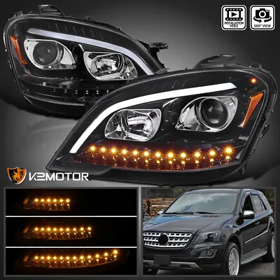 Jet Black Fits 2009-2011 Benz W164 ML320 LED Seq Signal Projector Headlights • $383.38