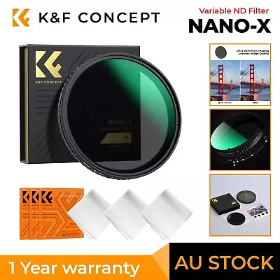 K&F Concept ND2-32 Variable Filter 37/40.5/43/46/49/52/55/58/62/67/72/77/82/86mm • $68.99