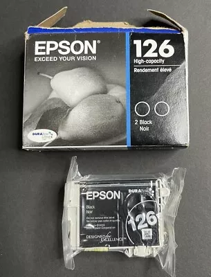 1 New Genuine Epson T126 Black Ink Cartridges *Damaged Retail Box* • $7.33