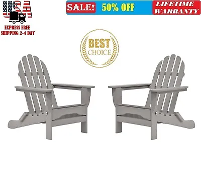 $99.99 • Buy 2 PCS Hartington Plastic Folding Adirondack Chair FREE SHIPPING - SALE OF