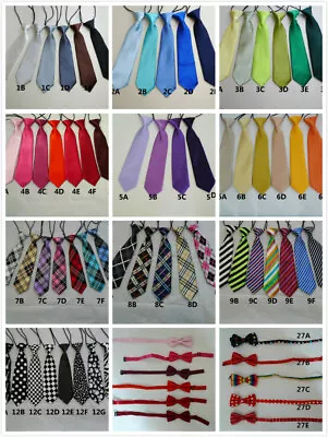 $4.99 • Buy Girls/Boys Fashion Elastic Neck Tie & Bow Tie Toddlers Children Kids