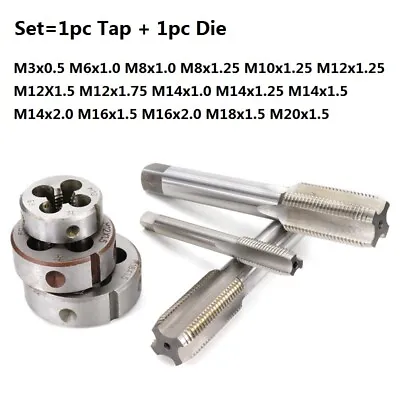 M3-M20 Left Hand HSS Metric Thread Tap & Dies Machine Tap Die Threading Tools • $5.99