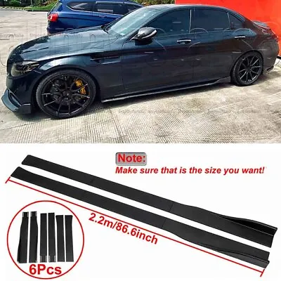 86.6''Side Skirt Extension Lip Lower Splitter For Benz C180 C200 C230 C250 C300 • $47.95