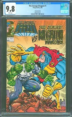 Savage Dragon Vs. Savage Megaton Man #1 [Gold Addition Image 1993] CGC 9.8 • $219.99