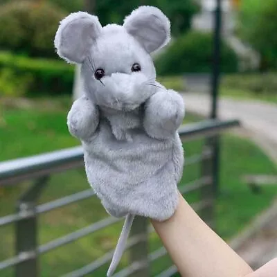 Mouse Puppet Animal Plush Doll For Children Adult Finger Puppet Gloves Mouse Toy • £5.36