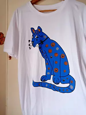 £21 • Buy ABBA Blue Cat Agnetha Dress Size 14/16/18 Tshirt Material Eurovision
