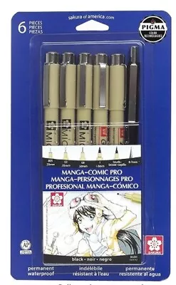 Micron Manga Comic Pro Pens - 6 Pk • $16