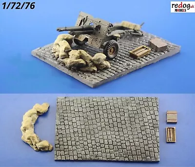 Redog 1/72 - Military Gun Emplacement Scale Model Display Base Kit Diorama D9 • £5.99