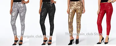 Hue Women's Leggings Distressed Metallic Leggings  S L XS M XL • $19.99