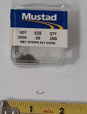 Box Of 99 Mustad #3906 Size 20 Wet Fly Tying Hooks Code G • $14.99