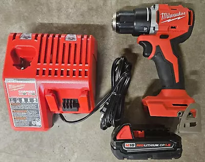 Milwaukee M18 Brushless 1/2  Drill Driver W/ Battery & Charger Model# 3601-20 • $99.90