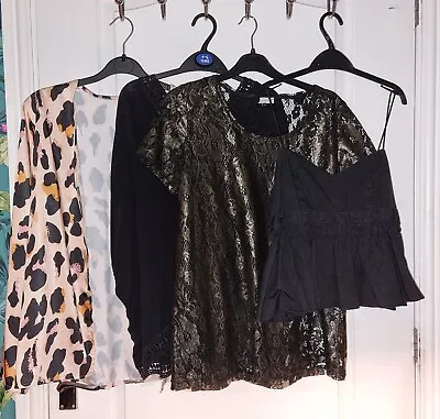 Bundle Of Womens Clothes Tops Missguided River Island New Look Boohoo Size 10 • £2.99