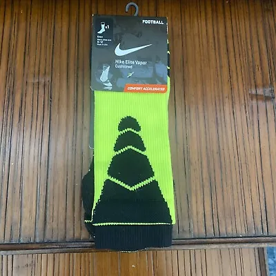 NIKE FOOTBALL  ELITE VAPOR  CUSHIONED MEN'S 8-12 /WOMEN'S 10/13 SOCKS Sz L New • $18.24