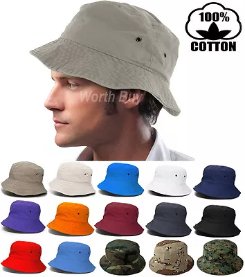 Bucket Hat Cap Fishing Boonie Brim Visor Sun Safari Summer Mens Womens Camping • $9.95