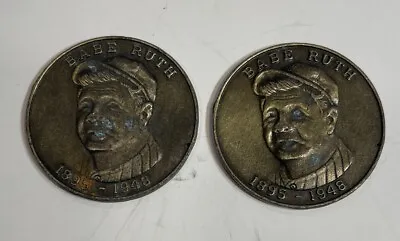 1948 Babe Ruth Coin New York Yankees Memorial Commemorative Token Pin Medal (2) • $19.99