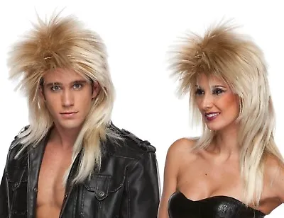 80's Heavy Metal GLAM Rock Poison Def Leppard WIG Long Rocker Costume Blonde • $28.46