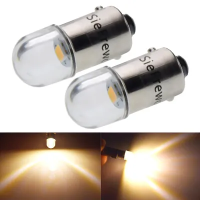 2Pcs 12V Positive Earth BA9S T4W LED Car Interior Dome Map Light Bulb Warm White • $2.99