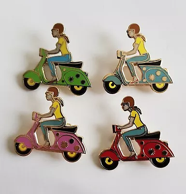 Scooter Girls Enamel Pin Badges Mods SKA Trojan   • £4.50