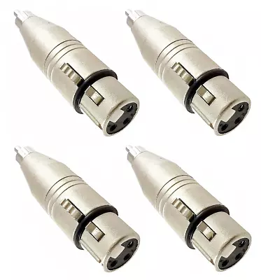 (4 Pack) Brand New ProCraft PC-TE009 Female XLR 3 Pin To Male RCA Adapter Plug • $9.53