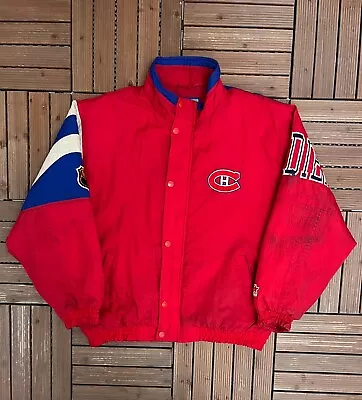 Montreal Canadiens Vintage Red Starter Jacket Size Large • $54.24