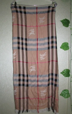 £45 • Buy Burberry Vintage Women’s Beige Nova Check Silk Cashmere Scarf
