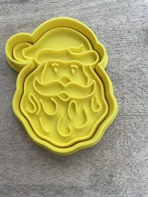£4.69 • Buy 3D Santa Father Christmas Face Biscuit Cookie Or Fondant Cutter & Embosser  10cm