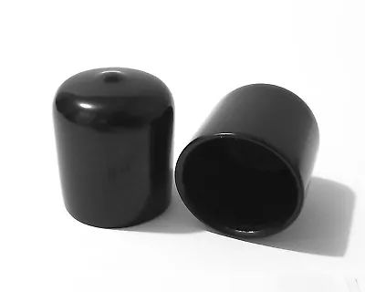 0.875  7/8  Black Vinyl Rubber Flexible Round Tube Tubing Pipe End Cover Caps • $8.48