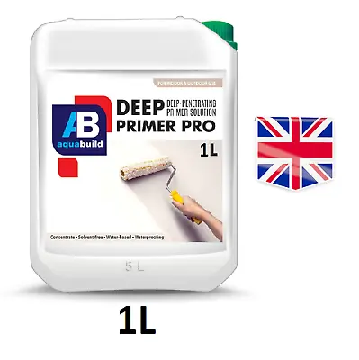 1L AQUA BUILD DEEP-Penetrating PRIMER PRO Waterproof Tanking Wet Room System • £16.99