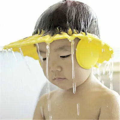 Adjustable Kids Baby Shampoo Bath Bathing Cap Hat Wash Hair Shield UK • £3.95