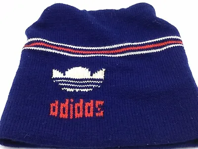 Adidas Vintage 70s 80s Made In West Germany Navy Blue Ski Hat F2 • $35