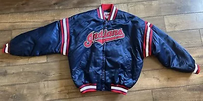 Vintage Cleveland Indians Starter Satin Jacket Mens XL • $25
