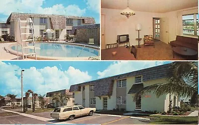 Marco Villa Apartments & Motel St Marco Island Florida Postcard Shag Carpeting • $9.05