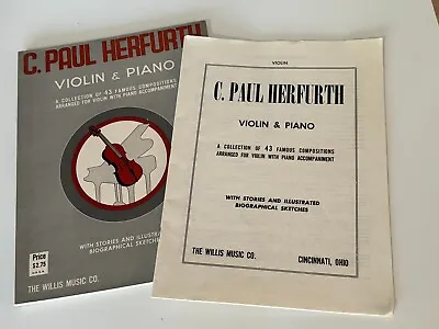 Vintage 1939 C. Paul Herfurth Violin & Piano Music Book Vintage Sheet Music  • $18