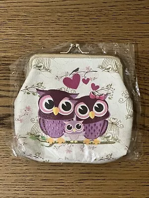 £0.99 • Buy Women's Owl Wallet Card Holder Coin Purse Clutch Handbag Black + White New