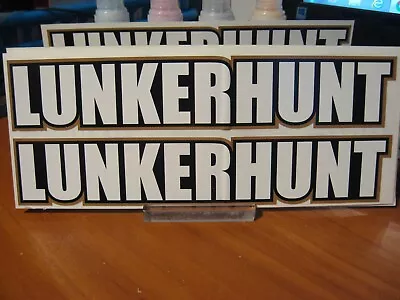 $11.01 • Buy 2 LunkerHunt Bass Fishing Decals 1.7  X 9  Surface Mount Logo Stickers