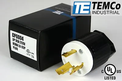 $8.95 • Buy TEMCO NEMA L6-30P Male Plug 30A 250V Locking UL Listed For Generator RV Welder
