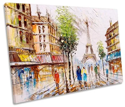 Paris City Eiffel Tower Print SINGLE CANVAS WALL ART Picture • $74.99