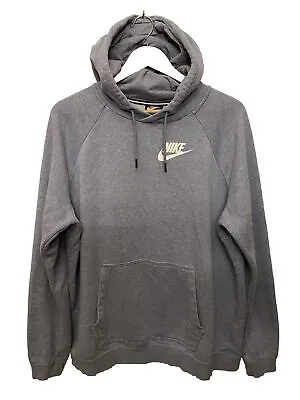 Nike Men’s Pullover Fleece Hoodie Sweater Light Grey Size XL EUC • $29.95