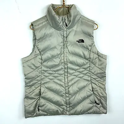 The North Face 550 Down Full Zip Puffer Vest Size Large White • $42.49