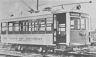 Vintage  City Of Detroit  Street Car Trolley Train Detroit Michigan Postcard • $9.99