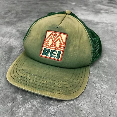 Vintage REI Hat Mens One Size Green Snapback Mesh • $19.97